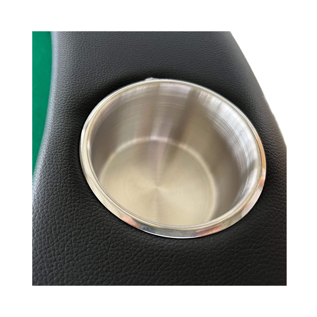 Premium 94-Inch Foldable 10-Player Poker Table With Wheels (SAK43087) - Saksby Wholesale - Cup Holder