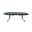 Premium 94-Inch Foldable 10-Player Poker Table With Wheels (SAK43087) - Saksby Wholesale - Front View