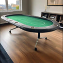 Premium 94-Inch Foldable 10-Player Poker Table With Wheels (SAK43087) - Saksby Wholesale - Lifestyle Image