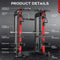 Premium All-In-One Squat Rack Power Cage With Smith Machine, 2000LBS (SAK59213)