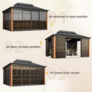 Premium All-Season Outdoor Wood Grain Sunroom With Sliding Doors And Double Top Roof (SAK58317) - Saksby Wholesale - Orientations