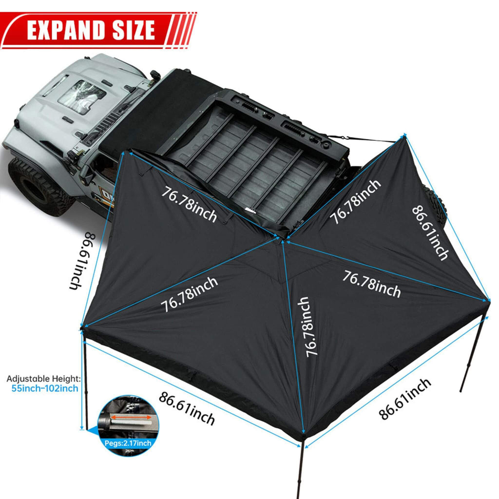 Premium All-Weather Top Only Multi-Functional 270 Degree Outdoor Awning House Tent (SAK24839) - Saksby Wholesale - Dimensions