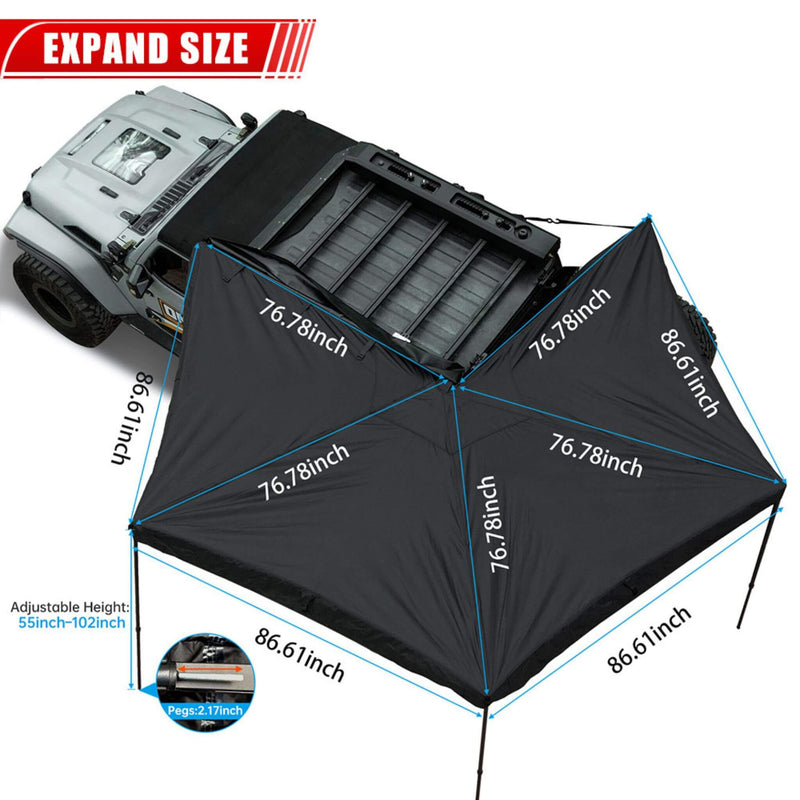 Premium All-Weather Top Only Multi-Functional 270 Degree Outdoor Awning House Tent (SAK24839) - Saksby Wholesale - Dimensions