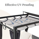 Premium Aluminum Outdoor Patio Daybed With Retractable Canopy And Double Chaise Lounge (SAK17682) - Saksby Wholesale - Effective UV-Proofing