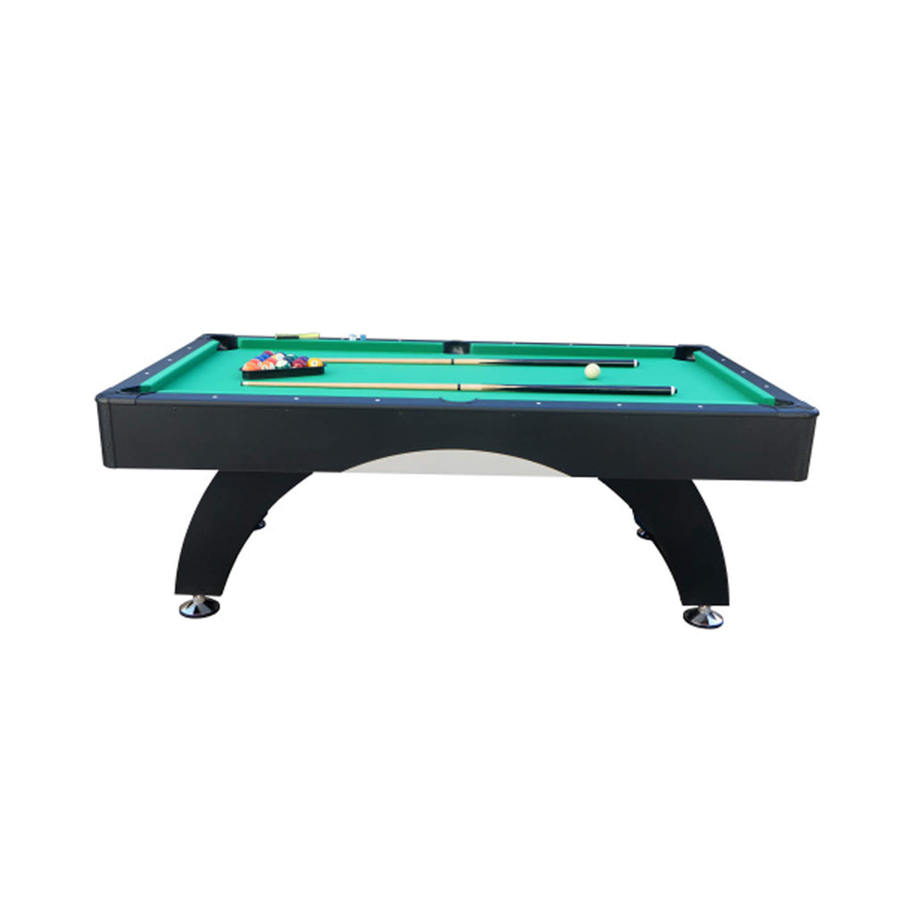 Premium 7FT Billiards Pool Wood Table for Home Game Rooms (SAK14517) - Saksby Wholesale - Black Long Side View