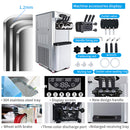 Premium Commercial 3-Flavor Dual Hopper Ice Cream Machine (SAK56917) SAKSBY - Features And Accessories View