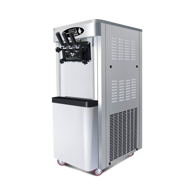 Premium Commercial 3-Flavor Dual Hopper Ice Cream Machine (SAK56917) SAKSBY - Left Corner View