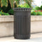 Premium Heavy-Duty Extra Large Outdoor Commercial Metal Slat Garbage Trash Can (SAK48591) - Saksby Wholelsale - Lifestyle View