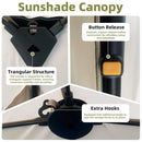 [11X11FT] Premium Floating Dock Lounge With With Ladder, Double Seats, Table, And Canopy (SAK49273) - Saksby Wholesale  - Sunshade Canopy Details