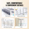 Premium Full Electric 3-Function Medical ICU Hospital Bed, 440LBS (SAK15624)