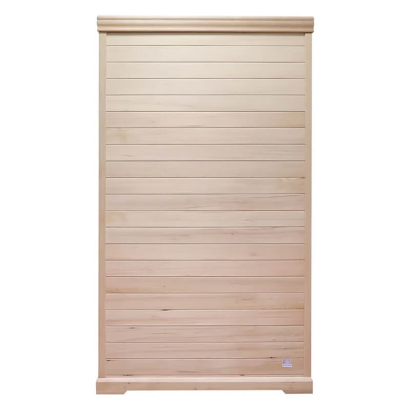 Premium Hemlock Wood Two Person FAR Infrared Sauna Room W/ Glass Door, 1750W Back View