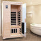 Premium Hemlock Wood Two Person FAR Infrared Sauna Room W/ Glass Door, 1750W (96081525) - Demonstration View