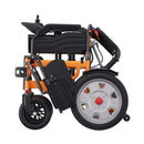 Premium Lightweight Electric Full Reclining Motorized Foldable Wheelchair (SAK91516) Saksby - Left Side View with Seat Folded