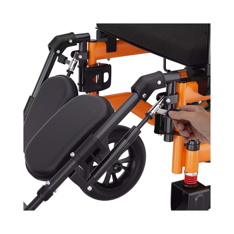 Premium Lightweight Electric Full Reclining Motorized Foldable Wheelchair (SAK91516) Saksby - Leg Support