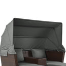 Premium Outdoor 2-Seater Patio Daybed With Foldable Awning, Cushions, And Rattan Frame (SAK90233) - Saksby Wholesale - 
Awning Details
