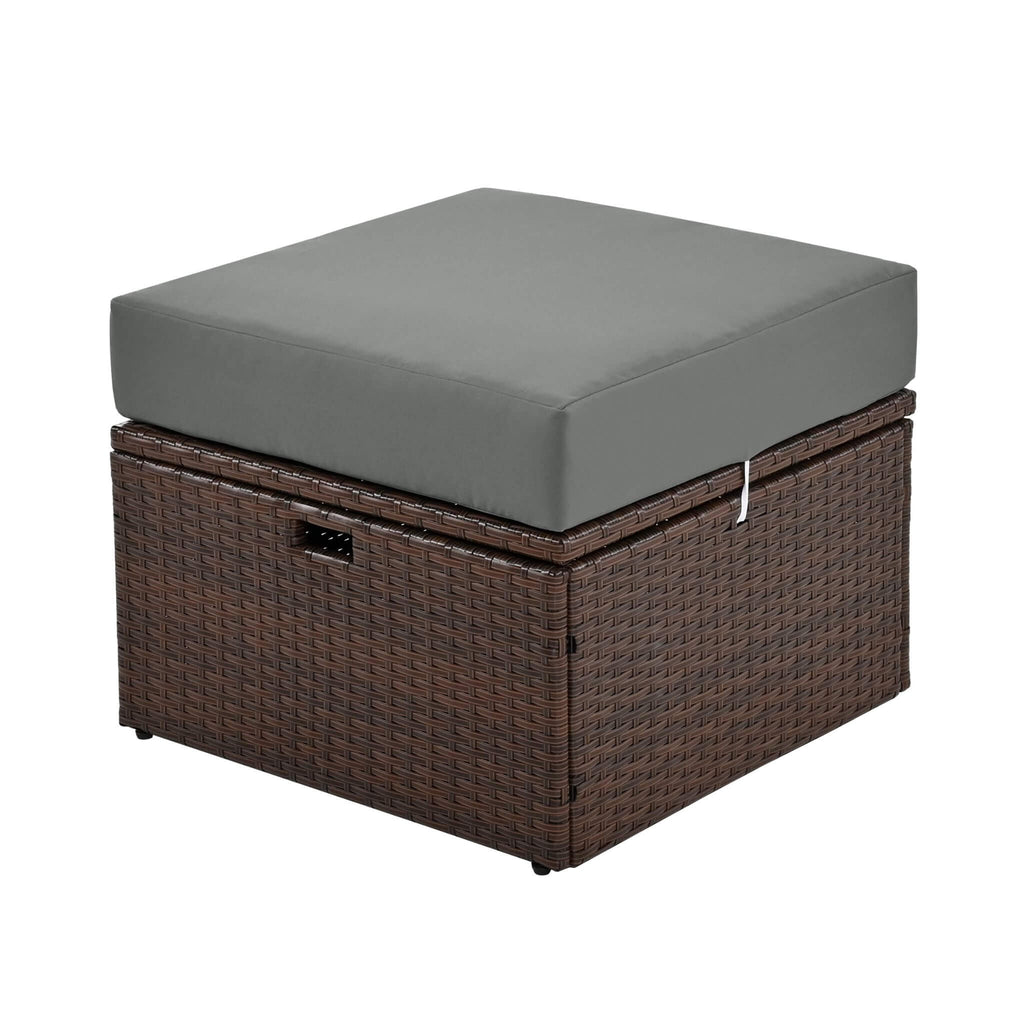 Premium Outdoor 2-Seater Patio Daybed With Foldable Awning, Cushions, And Rattan Frame (SAK90233) - Saksby Wholesale - Cushion Above