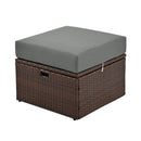 Premium Outdoor 2-Seater Patio Daybed With Foldable Awning, Cushions, And Rattan Frame (SAK90233) - Saksby Wholesale - Cushion Above