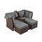 Premium Outdoor 2-Seater Patio Daybed With Foldable Awning, Cushions, And Rattan Frame (SAK90233) - Saksby Wholesale - Daybed Details