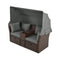 Premium Outdoor 2-Seater Patio Daybed With Foldable Awning, Cushions, And Rattan Frame (SAK90233) - Saksby Wholesale - Daybed Only