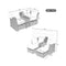 Premium Outdoor 2-Seater Patio Daybed With Foldable Awning, Cushions, And Rattan Frame (SAK90233) - Saksby Wholesale - Dimensions
