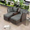 Premium Outdoor 2-Seater Patio Daybed With Foldable Awning, Cushions, And Rattan Frame (SAK90233) - Saksby Wholesale - Lifestyle