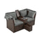 Premium Outdoor 2-Seater Patio Daybed With Foldable Awning, Cushions, And Rattan Frame (SAK90233) - Saksby Wholesale - Side View Open Storage