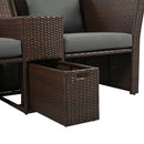 Premium Outdoor 2-Seater Patio Daybed With Foldable Awning, Cushions, And Rattan Frame (SAK90233) - Saksby Wholesale - Storage Details
