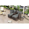 Premium Outdoor 2-Seater Patio Daybed With Foldable Awning, Cushions, And Rattan Frame (SAK90233) - Saksby Wholesale - Top View Poolside Lifestyle