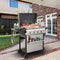Premium Outdoor 4-Burner Propane BBQ Grill With Foldable Side Tables, Hanging Basket, And Cooking Grids (SAK53213) - Saksby Wholesale - Lifestyle