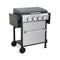 Premium Outdoor 4-Burner Propane BBQ Grill With Foldable Side Tables, Hanging Basket, And Cooking Grids (SAK53213) - Saksby Wholesale - Side View