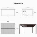 Premium Outdoor Aluminum Louvered Patio Pergola With LED Lights (SAK24896) - Saksby Wholesale - 10X14FT Dimensions