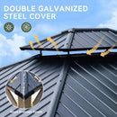 Premium Outdoor Cedar Wood Galvanized Steel Hardtop Gazebo (SAK23907)  - Saksby Wholesale - Steel Cover Details