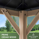 Premium Outdoor Cedar Wood Galvanized Steel Hardtop Gazebo (SAK23907)  - Saksby Wholesale - Structure Details