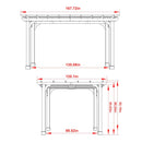 Premium Outdoor Cedar Wood Pergola With Slatted Roof (SAK87024) - Saksby Wholesale - 10X14FT Dimensions
