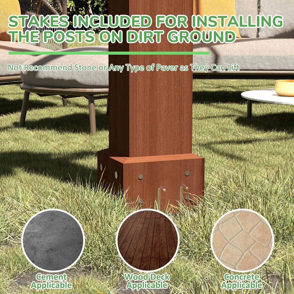 Premium Outdoor Cedar Wood Pergola With Slatted Roof (SAK87024) - Saksby Wholesale - Applicable Ground To Install