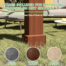 Premium Outdoor Cedar Wood Pergola With Slatted Roof (SAK87024) - Saksby Wholesale - Applicable Ground To Install