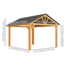 [09X11FT] Premium Outdoor Hardtop Patio Backyard Gazebo (SAK86341) - Saksby Wholesale - Dimensions