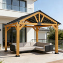 [09X11FT] Premium Outdoor Hardtop Patio Backyard Gazebo (SAK86341) - Saksby Wholesale - Lifestyle Image