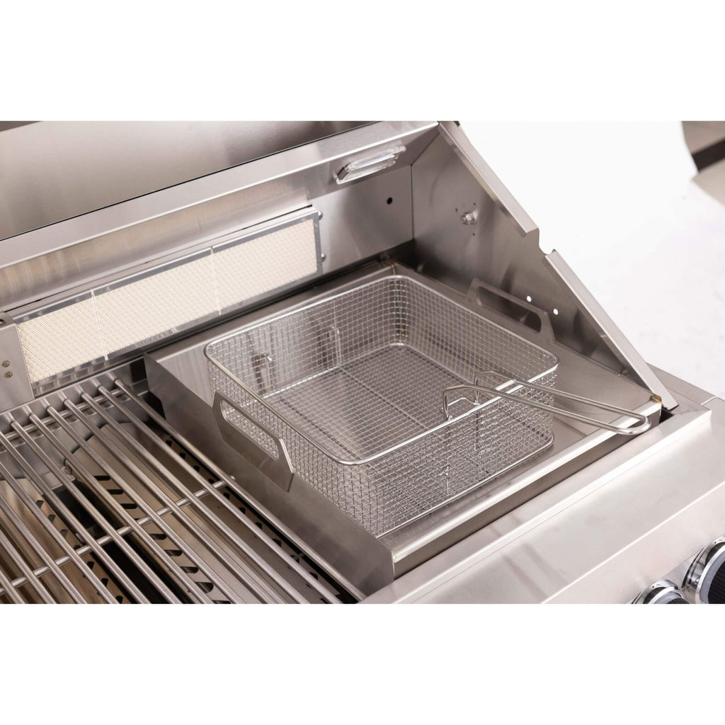 Premium Outdoor Kitchen With 32 Inch 60000 BTU Built-In Stainless Steel LPG Gas Grill, Door And Drawer Combo And Stainless Steel Ice Box (SAK98661) - Saksby Wholesale - Frying Details