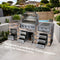 Premium Outdoor Kitchen With 32 Inch 60000 BTU Built-In Stainless Steel LPG Gas Grill, Door And Drawer Combo And Stainless Steel Ice Box (SAK98661) - Saksby Wholesale - Lifestyle