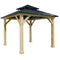 [10x10FT] Premium Outdoor Patio Hardtop Gazebo W/ Double Steel Roof (SAK01291) - Saksby Wholesale - Front Left View
