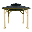 [10x10FT] Premium Outdoor Patio Hardtop Gazebo W/ Double Steel Roof (SAK01291) - Saksby Wholesale - Full View