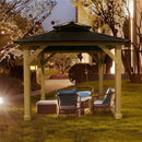 [10x10FT] Premium Outdoor Patio Hardtop Gazebo W/ Double Steel Roof (SAK01291) - Saksby Wholesale - Outdoor View