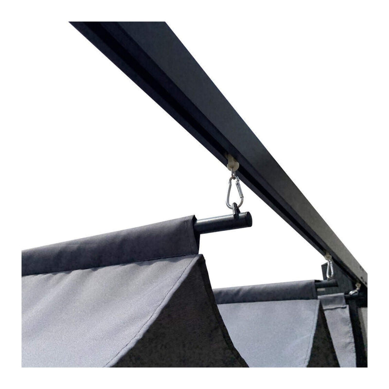 [10x13FT] Premium Outdoor Patio Retractable Pergola With Canopy (SAK01864) - Saksby Wholesale - Top Parts View