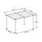 [10x13FT] Premium Outdoor Patio Retractable Pergola With Canopy (SAK01864) - Saksby Wholesale - Dimensions View