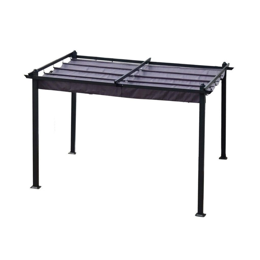 [10x13FT] Premium Outdoor Patio Retractable Pergola With Canopy (SAK01864) - Saksby Wholesale - Full View