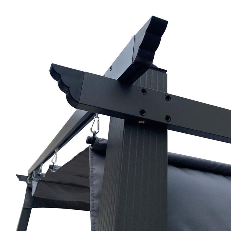 [10x13FT] Premium Outdoor Patio Retractable Pergola With Canopy (SAK01864) - Saksby Wholesale - Parts View