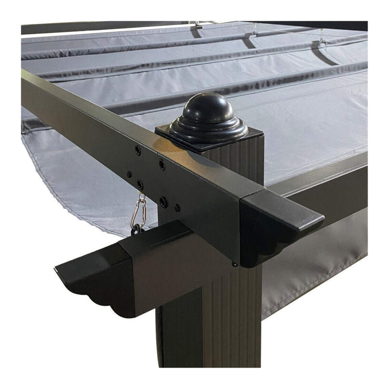 [10x13FT] Premium Outdoor Patio Retractable Pergola With Canopy (SAK01864) - Saksby Wholesale - Parts View