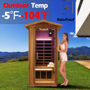 Premium 1-Person Outdoor Red Cedar Infrared Sauna With Low EMF, Chromotherapy And Bluetooth (SAK32783)