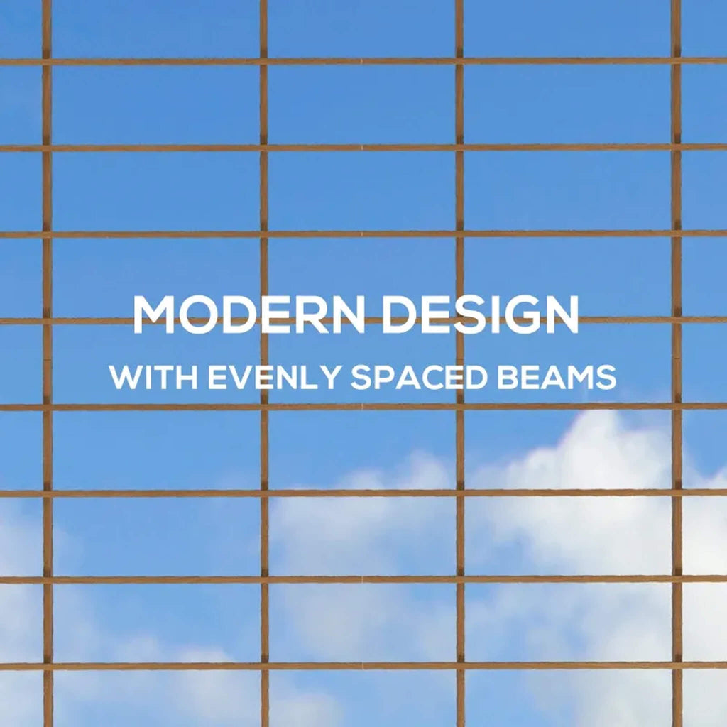 [09X12FT] Premium Outdoor Wooden Grape Trellis Pergola (SAK18579) - Saksby Wholesale - Spaced Beams View